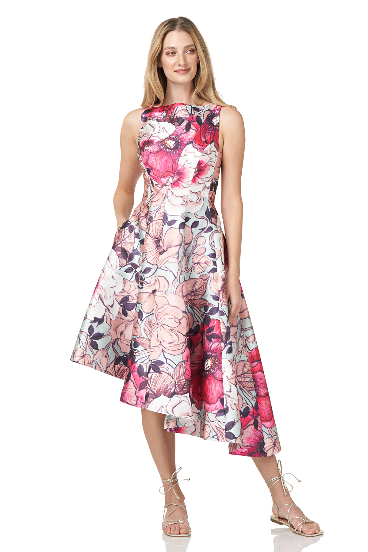 Floral Printed Midi Dress – Kay Unger